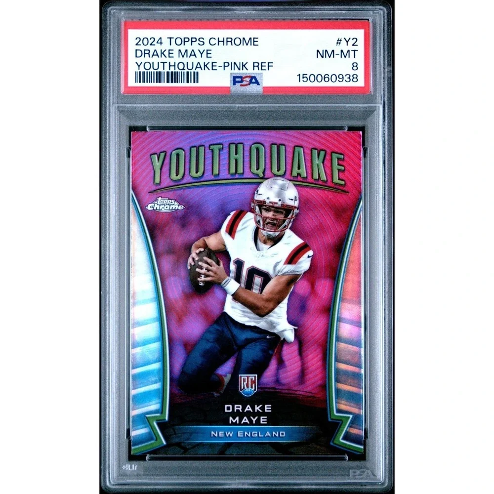 2024 Topps Chrome - Youthquake Drake Maye #Y-2 Pink Refractor (RC)